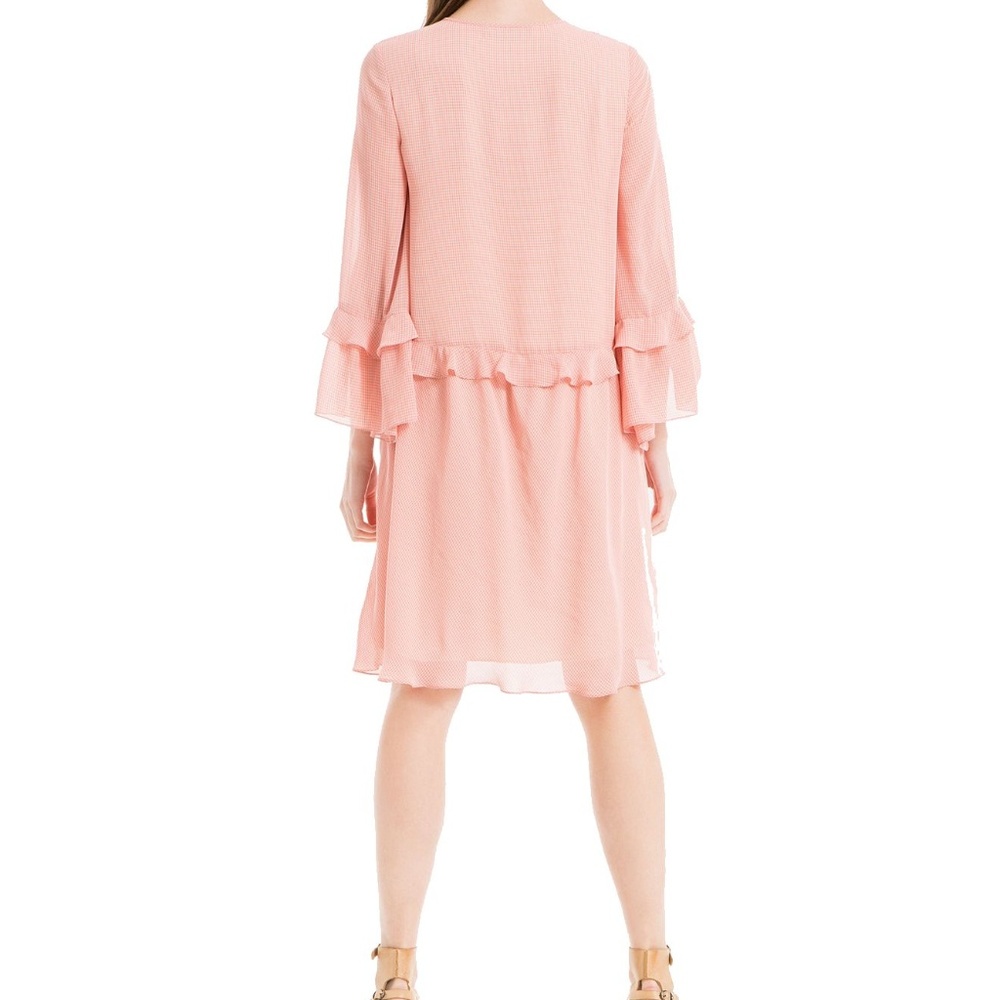 Max Studio London Check Ruffled Button Shift Dress - Picture 2 of 2